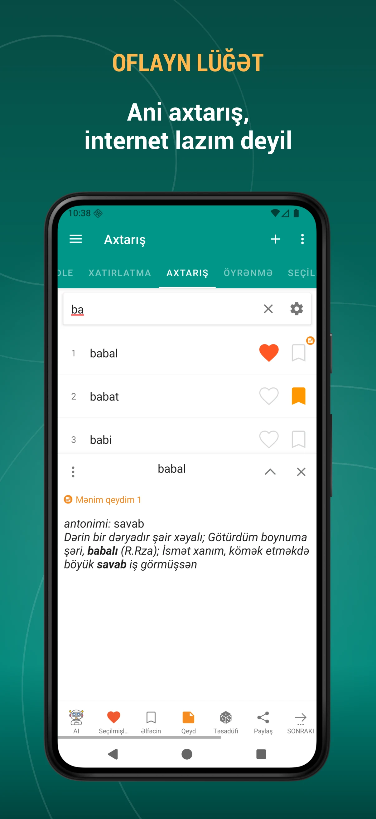Azərbaycanca antonimlər lüğəti screenshot